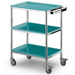 Carrello cromato a 3 vasche in ABS