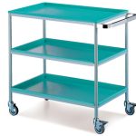 Carrello plastificato a 3 vassoi in ABS
