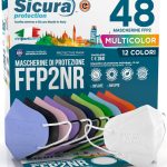 Mascherina FFP2 bianca/nera/rosa