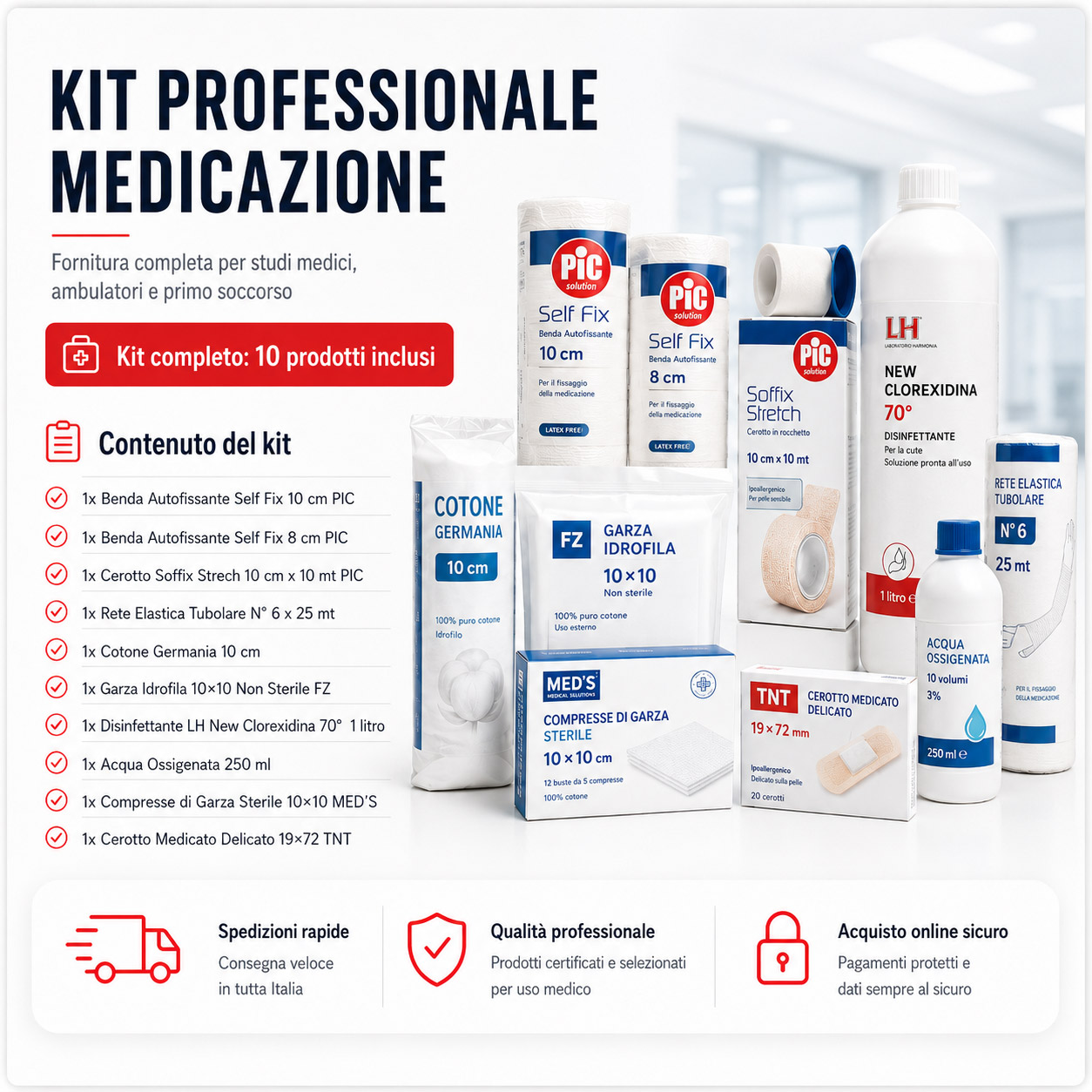 kit-medicazione-professionale Kit medicazione - immagine 1